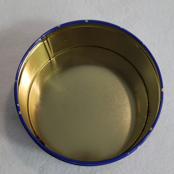 Vintage 1988 M&M's Candy Tin Round Blue Purple - Picture 8 of 9